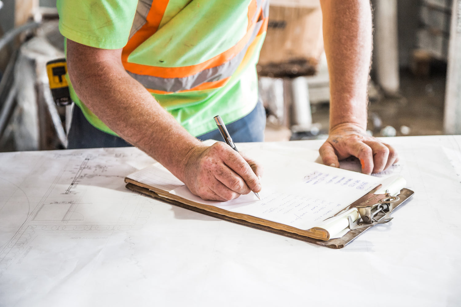 Construction site plans.